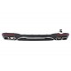 Rear Bumper Diffuser with Chrome Exhaust Muffler Tips suitable for Mercedes S-Class W222 Facelift Sport Line (2017-2020) S63 Design