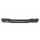 Rear Bumper Diffuser with Chrome Exhaust Muffler Tips suitable for Mercedes S-Class W222 Facelift Sport Line (2017-2020) S63 Design