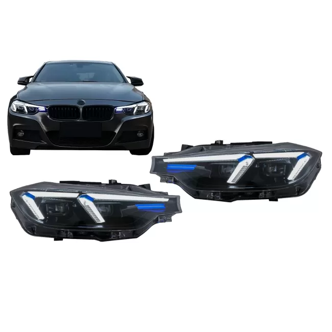 LED Headlights suitable for BMW 3 Series F30 F31 Sedan Touring (10.2011-2019) Upgrade to G20 2024 Design