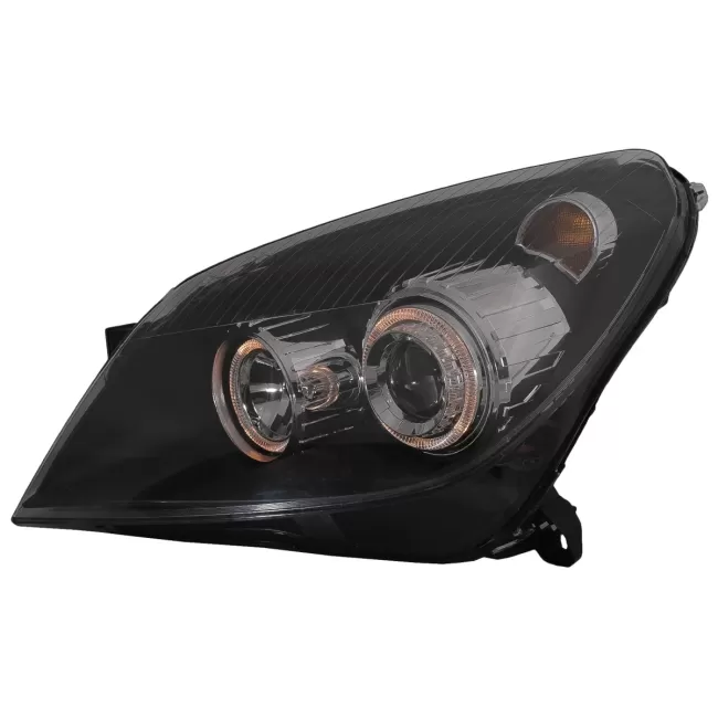 Headlights suitable for Opel Astra H (03.2004-2009) Angel Eyes 2 Halo Rims Black