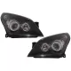 Headlights suitable for Opel Astra H (03.2004-2009) Angel Eyes 2 Halo Rims Black