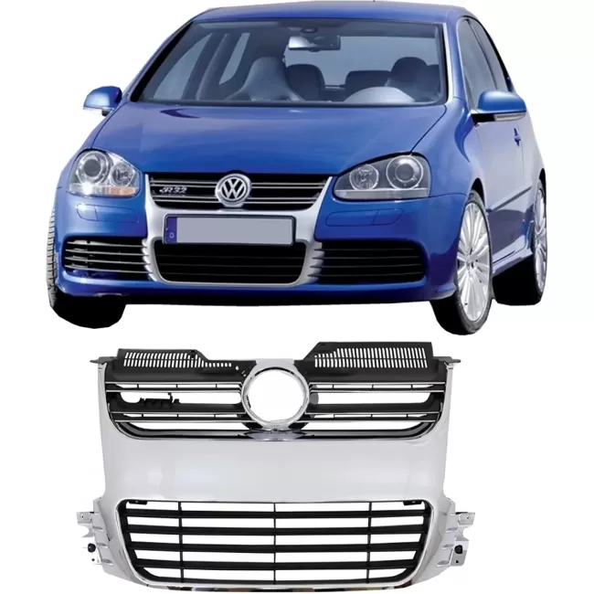 Front Grille suitable for VW Golf 5 V (2003-2009) R32 Design Chrome