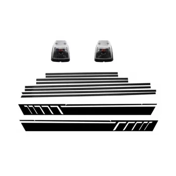 Add On Door Moldings Strips with Side Decals Sticker Vinyl Matte Black and Turning Lights suitable for Mercedes G-Class W463 (1989-2015)