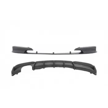 Front Bumper Spoiler Splitter with Rear Diffuser suitable for BMW 3 Series F30 F31 (2011-up) M-Performance Design Carbon Film Coating
