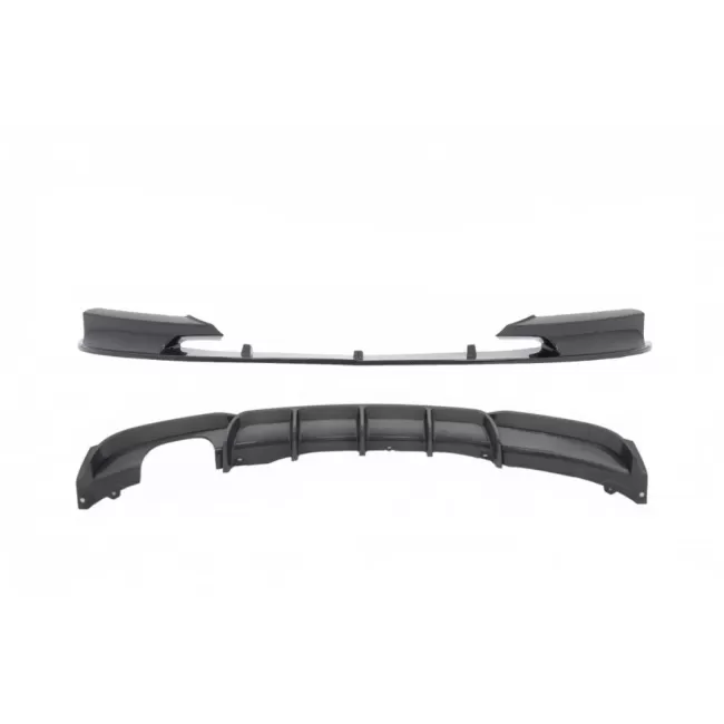 Front Bumper Spoiler Splitter with Rear Diffuser suitable for BMW 3 Series F30 F31 (2011-up) M-Performance Design Carbon Film Coating