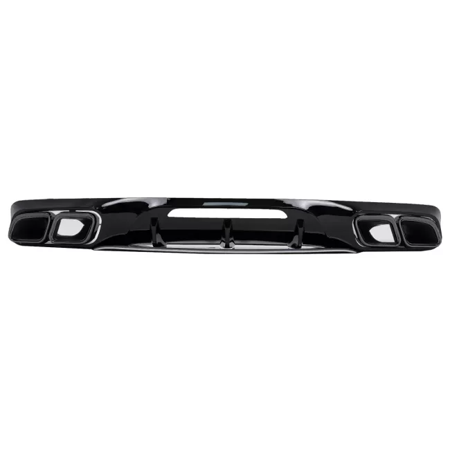 Rear Bumper Diffuser with Exhaust Muffler Tips suitable for Mercedes CLS Sedan W218 Sport Line (2011-2017)