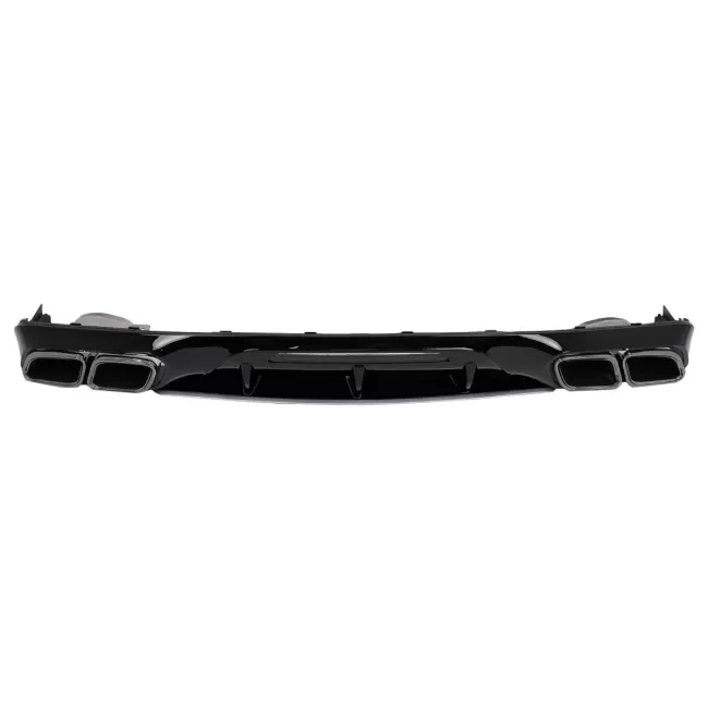 Rear Bumper Diffuser with Exhaust Muffler Tips suitable for Mercedes CLS Sedan W218 Sport Line (2011-2017)