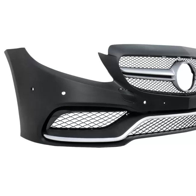 Front Bumper suitable for Mercedes C-Class W205 S205 C205 A205 (2014-2018) Limousine T-Model Coupe Cabriolet C63 Design