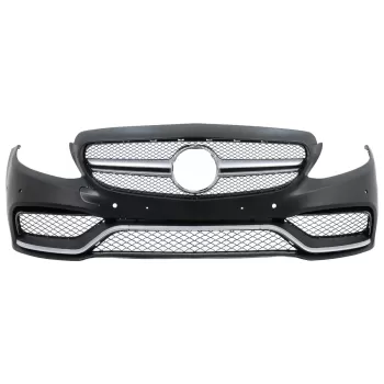Front Bumper suitable for Mercedes C-Class W205 S205 C205 A205 (2014-2018) Limousine T-Model Coupe Cabriolet C63 Design