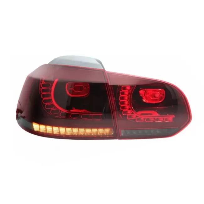 Taillights Full LED suitable for VW Golf 6 VI (2008-2013) R20 Design Red Smoke Turning Light Static