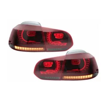 Taillights Full LED suitable for VW Golf 6 VI (2008-2013) R20 Design Red Smoke Turning Light Static