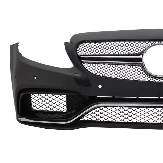Conversion Body Kit suitable for Mercedes C-Class W205 S205 (2014-2018) C63 Design Front Bumper with Rear Diffuser and Exhaust Tips