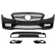 Conversion Body Kit suitable for Mercedes C-Class W205 S205 (2014-2018) C63 Design Front Bumper with Rear Diffuser and Exhaust Tips
