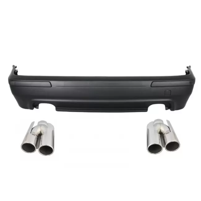 Rear Bumper suitable for BMW 5 Series E39 (1995-2003) Double Outlet M5 Design and Exhaust Muffler Tips ACS Design
