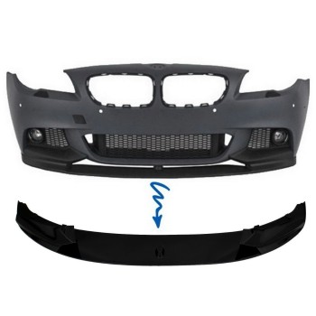 Front Bumper Spoiler Lip suitable for BMW 5 Series F10 F11 Sedan Touring (2011-2017) M-Performance Design