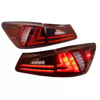 Taillights Full LED suitable for Lexus IS XE20 (2006-2012) Light Bar Facelift New XE30 Red Clear