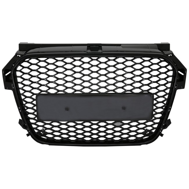 Badgeless Front Grille suitable for Audi A1 8X (2010-2014) RS1 Design Piano Black
