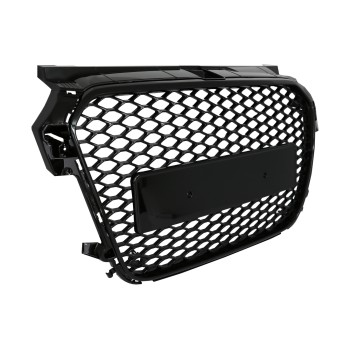 Badgeless Front Grille suitable for Audi A1 8X (2010-2014) RS1 Design Piano Black