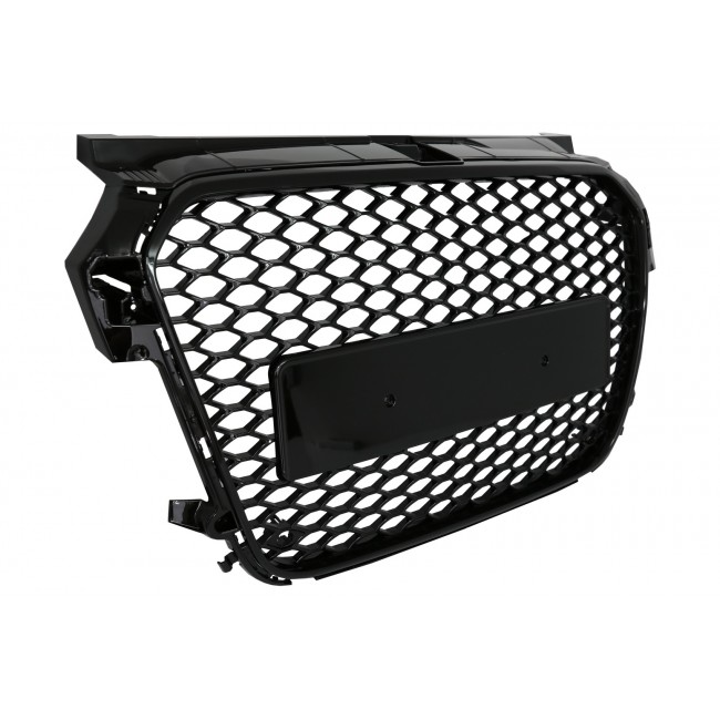 Badgeless Front Grille suitable for Audi A1 8X (2010-2014) RS1 Design Piano Black