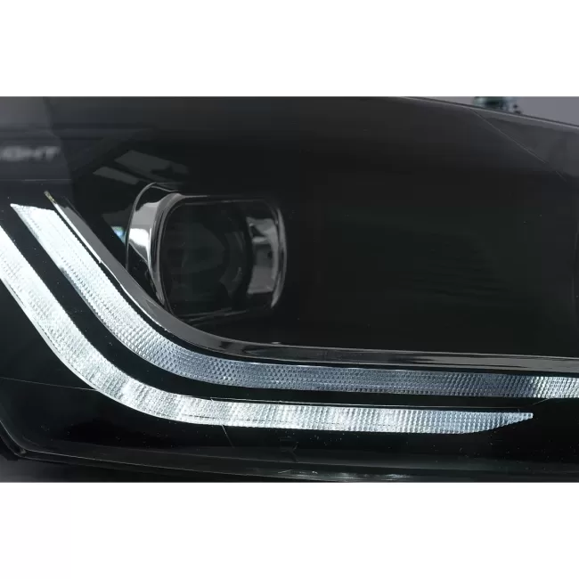 LED Headlights suitable for VW Polo Mk5 6R 6C (2010-2017) Dynamic Sequential Turning Light