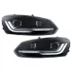 LED Headlights suitable for VW Polo Mk5 6R 6C (2010-2017) Dynamic Sequential Turning Light