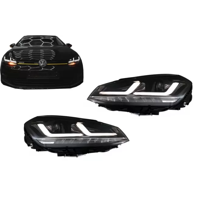 Osram Full LED Headlights LEDriving suitable for VW Golf 7 VII (2012-2017) Black Upgrade for Halogen