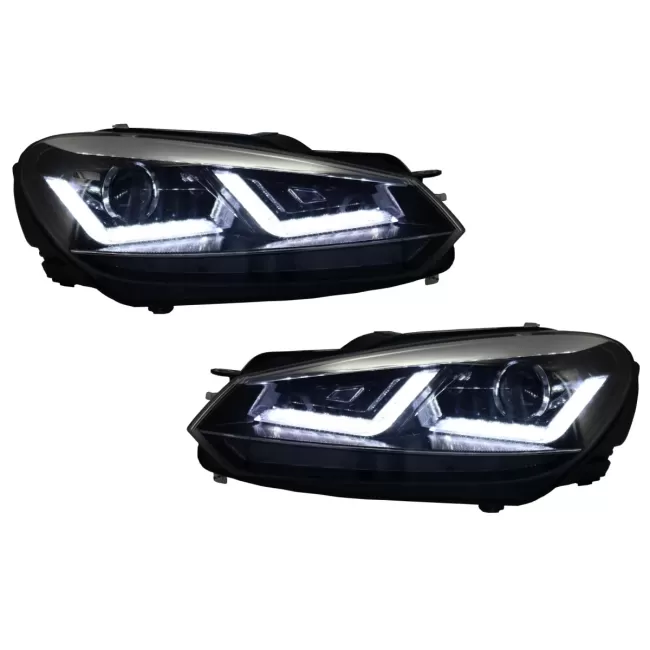 Osram Xenon Upgrade Headlights LEDriving suitable for VW Golf 6 VI (2008-2012) Chrome LED Dynamic Sequential Turning Lights
