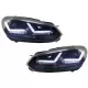 Osram Xenon Upgrade Headlights LEDriving suitable for VW Golf 6 VI (2008-2012) Red GTI LED Dynamic Sequential Turning Lights