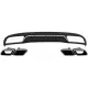 Rear Diffuser with Exhaust Tips Tailpipe Package suitable for Mercedes C-Class W205 S205 Standard (2014-2018) C63 Design
