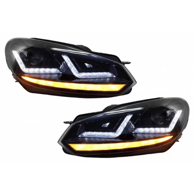 Front Grille suitable for VW Golf VI (2008-2012) with Osram Xenon Headlights LED Dynamic Sequential Turning Lights R20 Design
