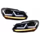 Front Grille suitable for VW Golf VI (2008-2012) with Osram Xenon Headlights LED Dynamic Sequential Turning Lights R20 Design