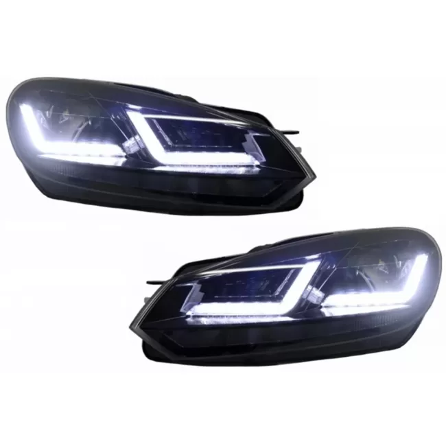 Front Grille suitable for VW Golf VI (2008-2012) with Osram Xenon Headlights LED Dynamic Sequential Turning Lights R20 Design