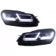 Front Grille suitable for VW Golf VI (2008-2012) with Osram Xenon Headlights LED Dynamic Sequential Turning Lights R20 Design