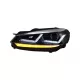 Front Grille suitable for VW Golf VI (2008-2012) with Osram Xenon Headlights Chrome LED Dynamic Sequential Turning Lights R20 Design