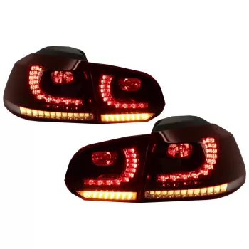 FULL LED Taillights suitable for VW Golf 6 VI (2008-2013) R20 Design Dynamic Sequential Turning Light Cherry Red (LHD and RHD)