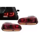 Taillights Full LED suitable for VW Golf 6 VI (2008-2013) R20 Design Red Cherry with Sequential Dynamic Turning Lights (LHD and RHD)