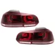 Taillights Full LED suitable for VW Golf 6 VI (2008-2013) Cherry Red R20 GTI Design (LHD and RHD)