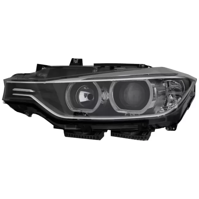 LED DRL Angel Eyes Headlights with Projector suitable for BMW 3 Series F30 F31 (2011-2015)