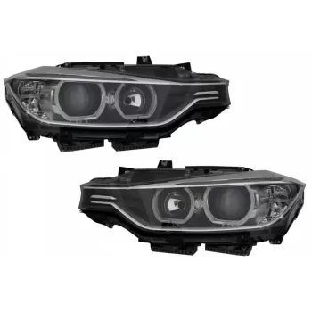 LED DRL Angel Eyes Headlights with Projector suitable for BMW 3 Series F30 F31 (2011-2015)