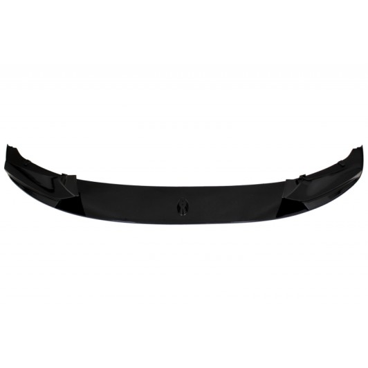 Front Bumper Spoiler Lip suitable for BMW 5 Series F10 F11 Sedan Touring (2011-2017) M-Performance Design With Double Stripe Piano Black Kidney Grille