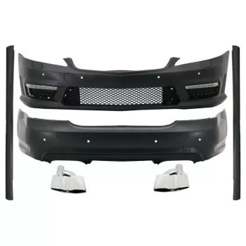 Body Kit suitable for Mercedes S-Class W221 (2005-2011) LWB Side Skirts Exhaust Muffler Tips