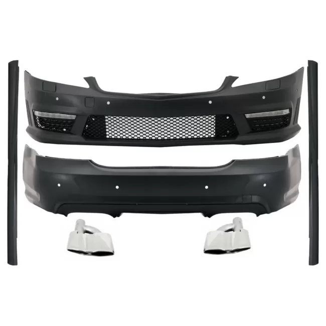 Body Kit suitable for Mercedes S-Class W221 (2005-2011) LWB Side Skirts Exhaust Muffler Tips