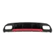 Rear Bumper Valance Diffuser suitable for Mercedes A-Class W176 Facelift (2015-2018) A45 Design Red Edition