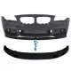 Front Bumper Spoiler Lip suitable for BMW 5 Series F10 F11 Sedan Touring (2011-2017) M Design Shiny Black
