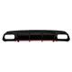 Rear Bumper Valance Diffuser with Exhaust Muffler Tips suitable for Mercedes A-Class W176 Facelift (2015-2018) A45 Design Red Edition