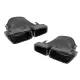 Exhaust Muffler Tips suitable for Mercedes E-Class W213 (2016-up) E63 Design GLC SUV X253 GLC Coupe C253 (2015-2017) Black