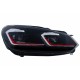 LED Headlights and Taillights suitable for VW Golf 6 VI (2008-2013) With Facelift G7.5 GTI Look Red Flowing Dynamic Sequential Turning Lights LHD