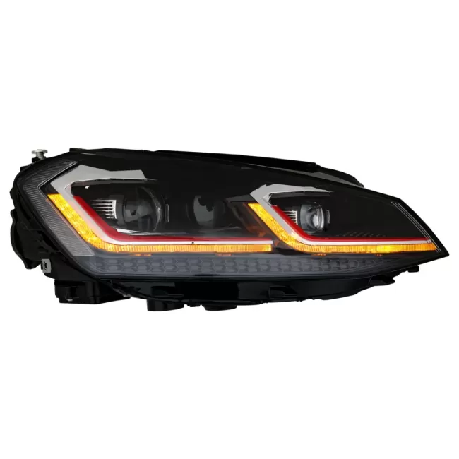 LED Headlights Bi-xenon Look suitable for VW Golf 7 VII (2012-2017) Facelift G7.5 GTI Design with Sequential Dynamic Turning Lights