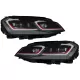 LED Headlights Bi-xenon Look suitable for VW Golf 7 VII (2012-2017) Facelift G7.5 GTI Design with Sequential Dynamic Turning Lights