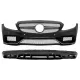 Front Bumper with Diffuser and Black Tips suitable for Mercedes C-Class W205 S205 (2014-2020) only for Sport Line